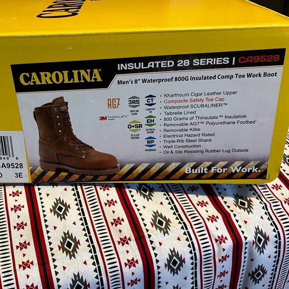 SIZE 10 8" CAROLINA Waterproof Composite Toe Work Boot - Picture 1 of 4